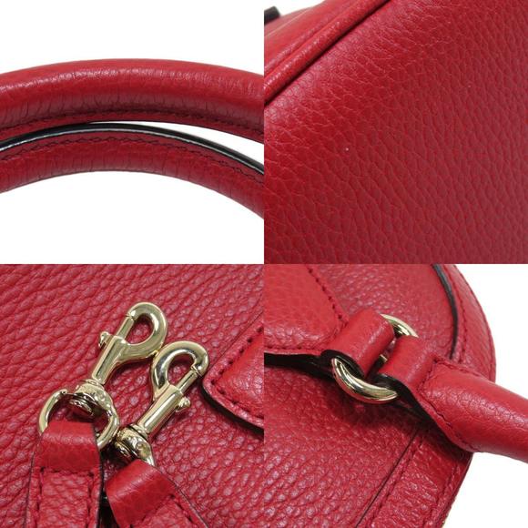 Gucci Outlet 2way Handbag Leather Ladies Red - Picture 8 of 9
